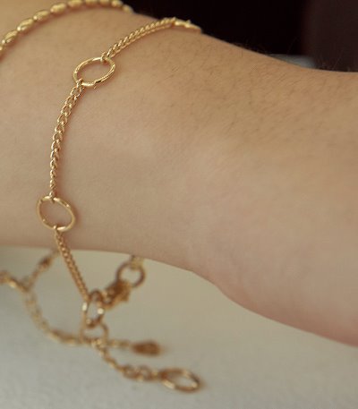 mini circle bracelet-gold