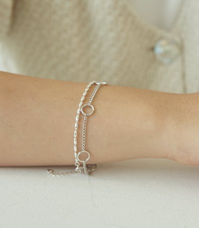 embo round bracelet-silver