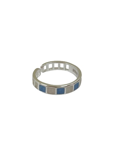 [Ring] Blue square Ring-925silver