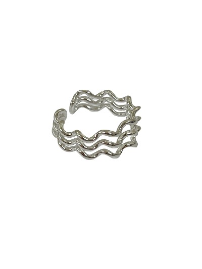 [Ring] 3line wave Ring-925silver