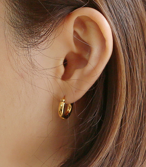 silver925 mini hoop ring earring-gold