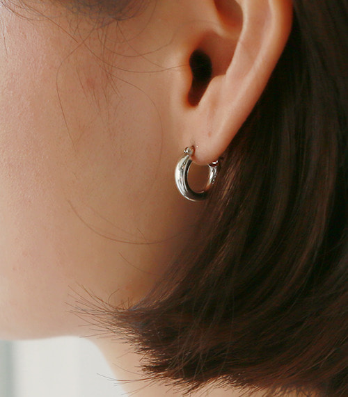 silver925 mini hoop ring earring-silver