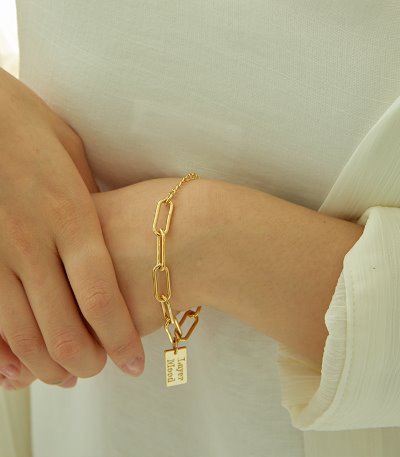 fomal chain bracelet-gold
