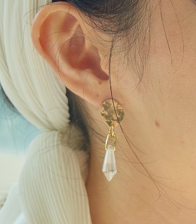 flat crystal earring-stone01
