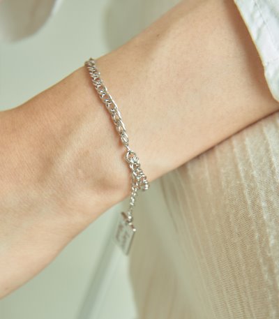 one chain bracelet-silver