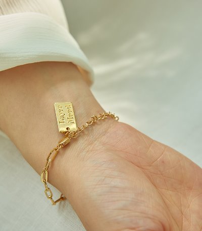 simple chain bracelet-gold