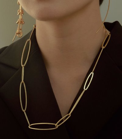 light chain necklace-gold