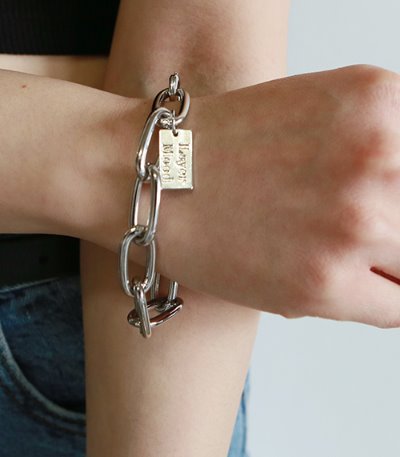 one bold chain bracelet-silver