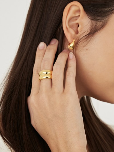 23 Bold double Ring-gold