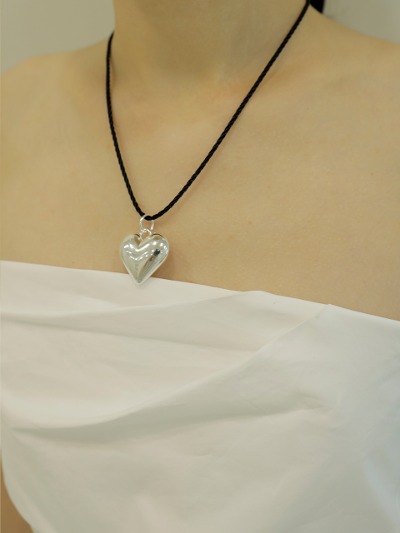 [HEART] Knot strap heart N-silver