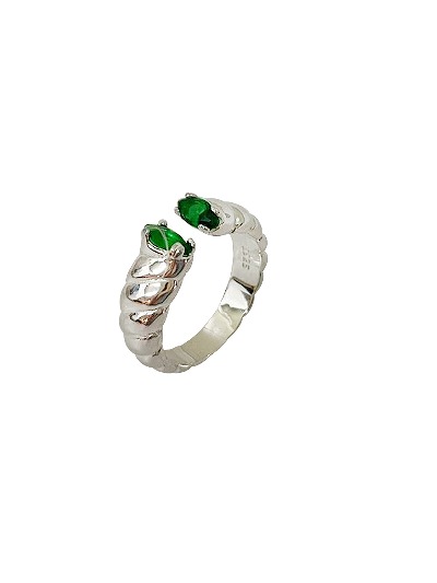 [Ring] Green knot Ring-925silver