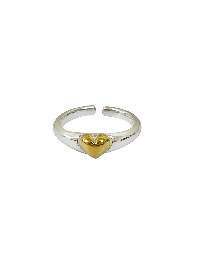 [Ring] Gold heart Ring-925silver